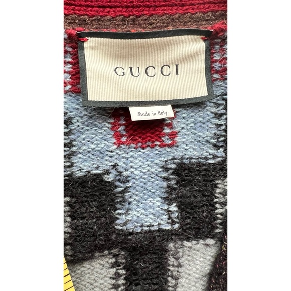 Gucci Geometric Pattern Cardigan In Multicolour - Picture 9 of 11